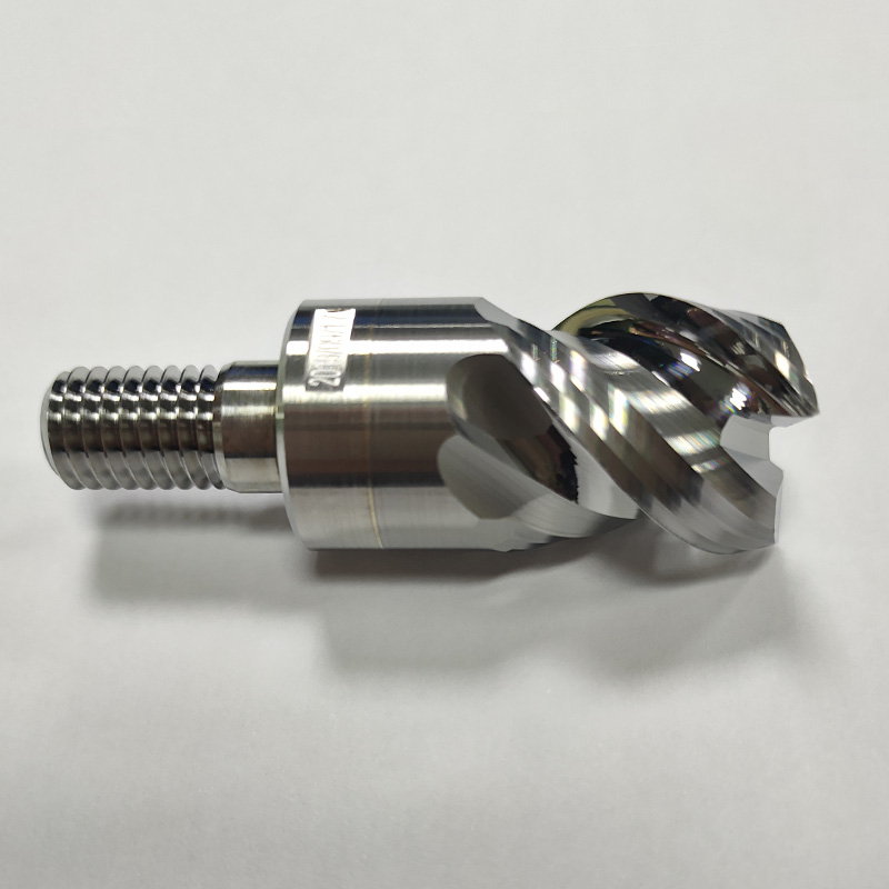 Exchangeable flat head end mills